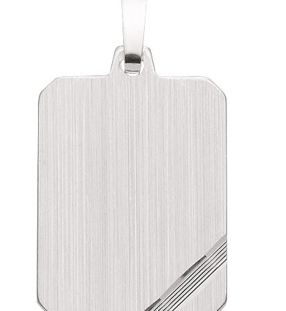 Eckige Gravurplatte aus Silber