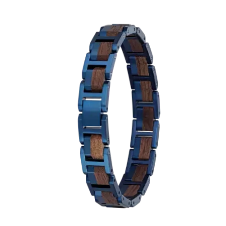 Element Armband Waidzeit Walnuss blau