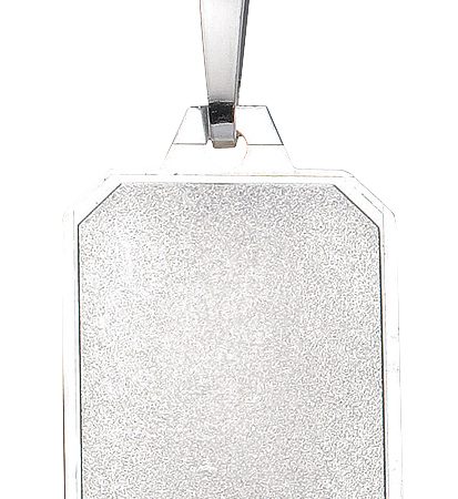 Eckige Gravurplatte aus Silber