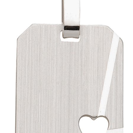 Eckige Gravurplatte aus Silber