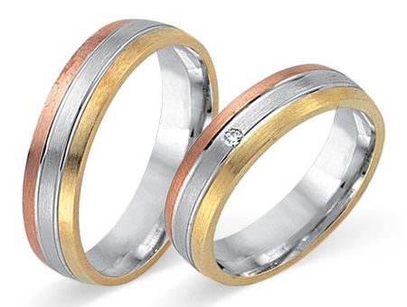 Trauringe 333 Tricolor