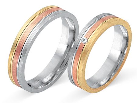 Trauringe 333 Tricolor