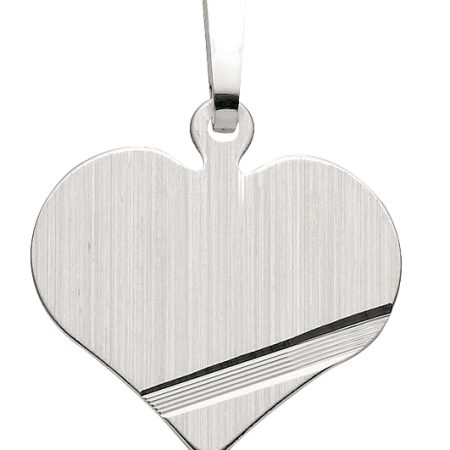 Herz Gravurplatte aus Silber