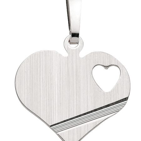 Herz Gravurplatte aus Silber