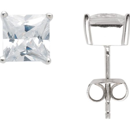 Krappenfassung Ohrstecker aus Silber mit Zirkonia
