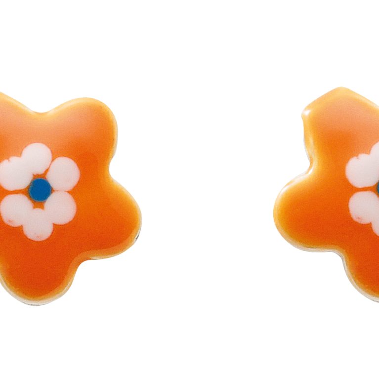 Blüte Ohrstecker aus Silber