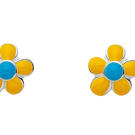 Blüte Ohrstecker aus Silber