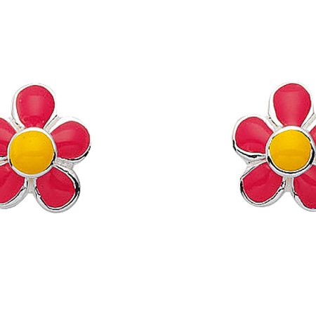 Blüte Ohrstecker aus Silber