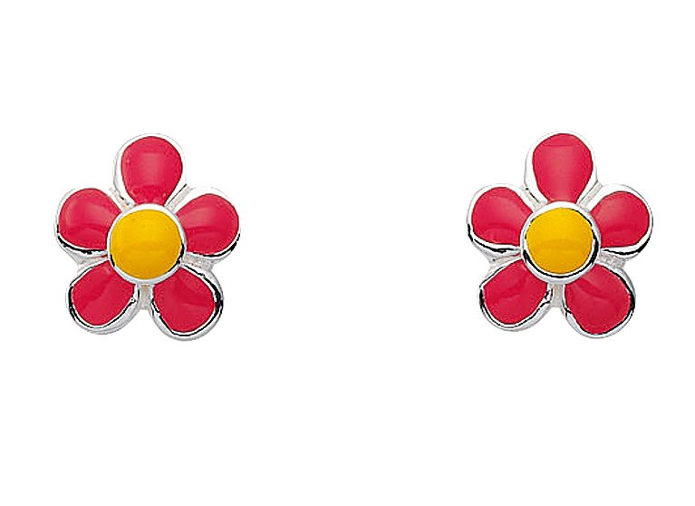 Blüte Ohrstecker aus Silber