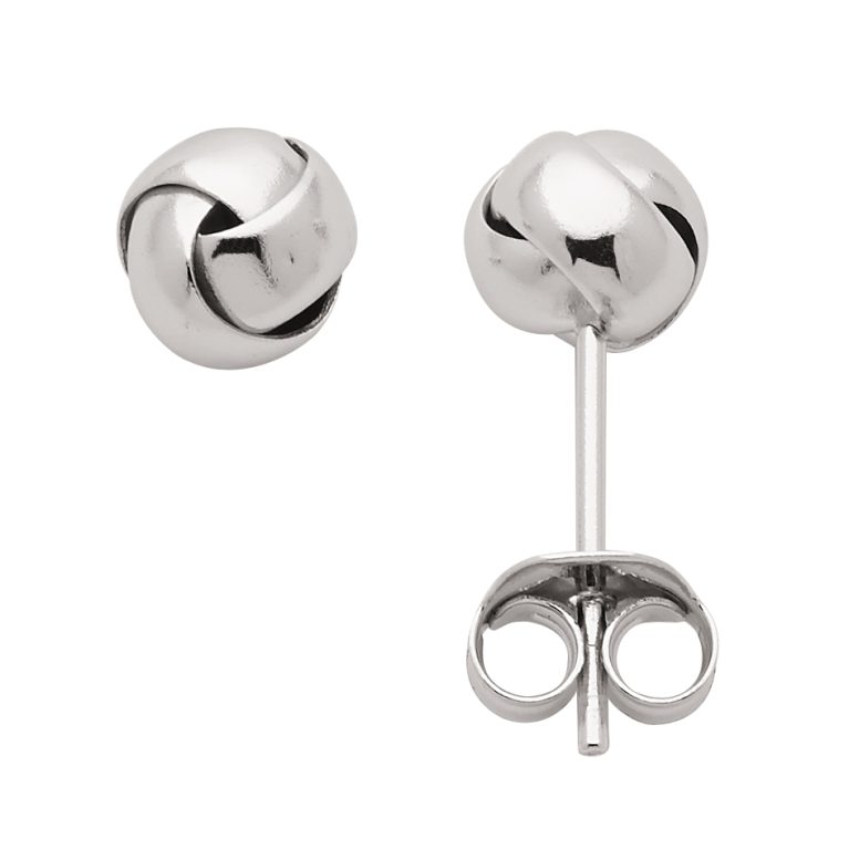 Knoten Ohrstecker aus Silber